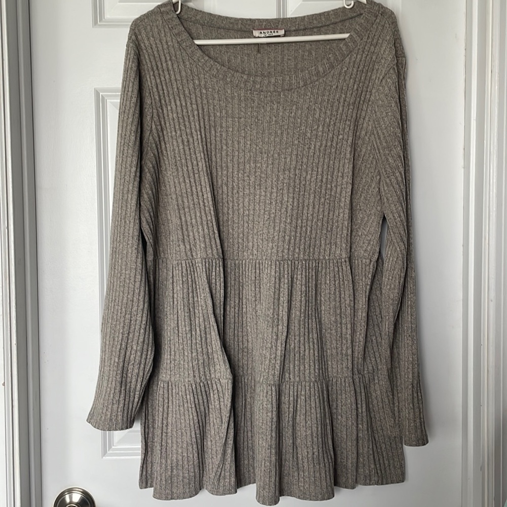 Andrew by Unit brand from Chic Soul Boutique “Cooling Off” top in Oatmeal